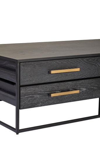 Judd Black Finish 4 Drawer Coffee Table