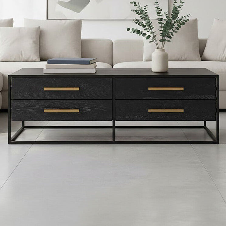 Judd Black Finish 4 Drawer Coffee Table