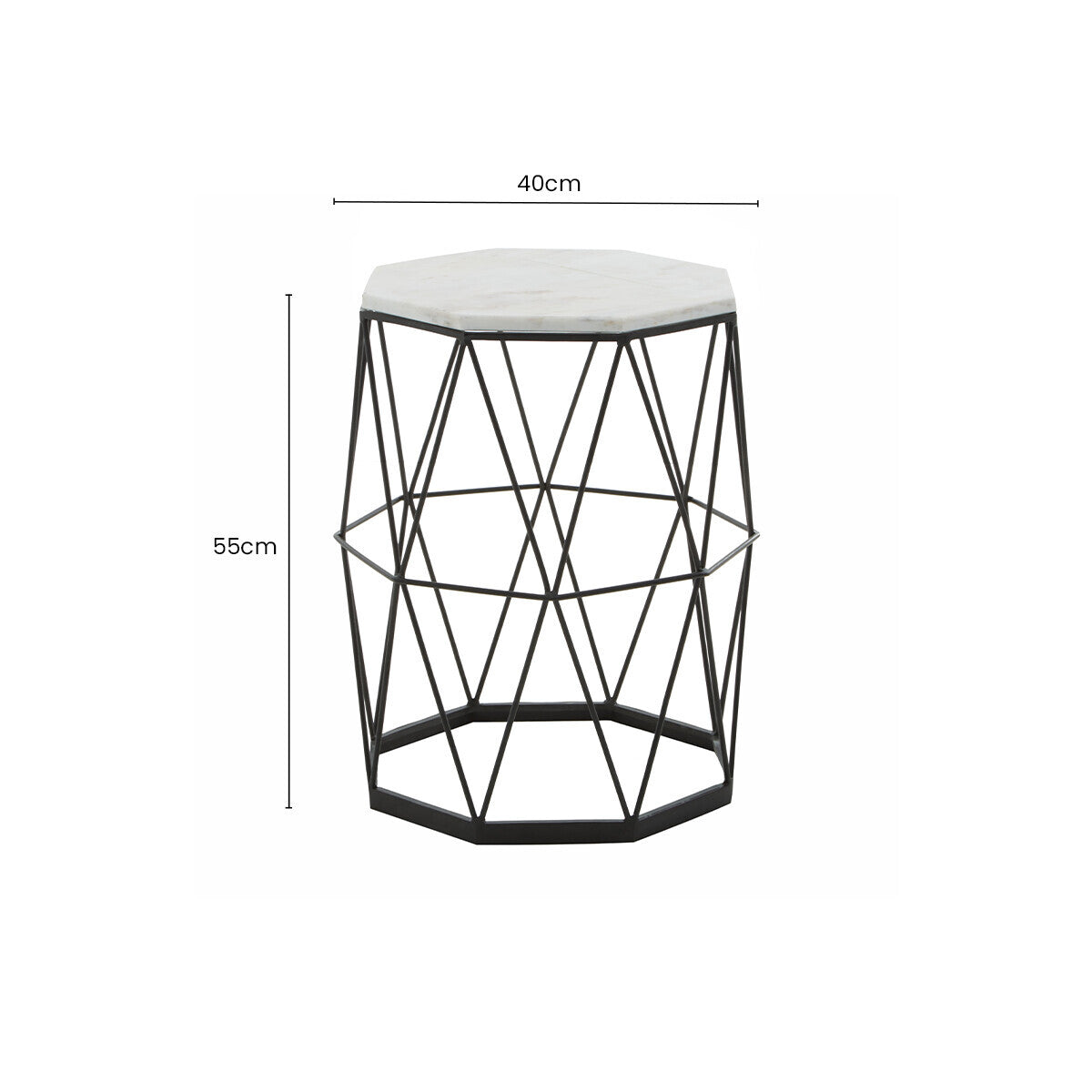 Shalimar Side Table With Octagonal Top