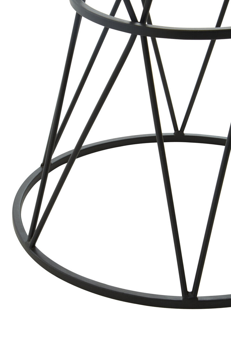 Shalimar Round White Marble Top Side Table