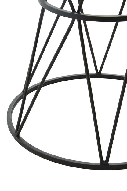 Shalimar Round White Marble Top Side Table