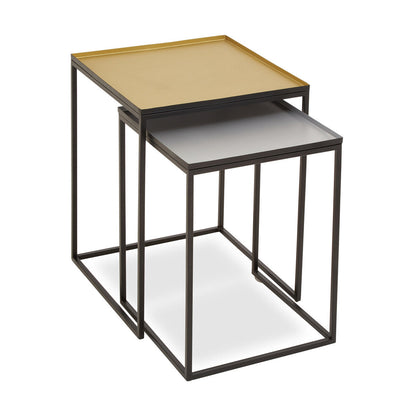 Rabia Gold And Silver Nest Of 2 Tables