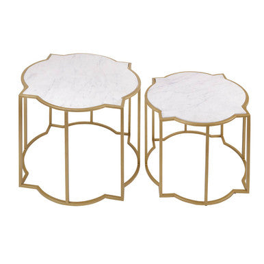Rabia Set Of 2 Tables With Marble Top
