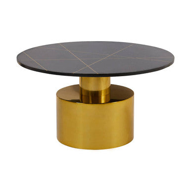 Rabia Coffee Table With Black Marble Top