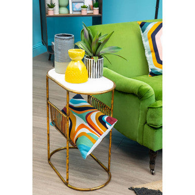 Rabia Table With Magazine Rack