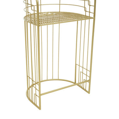 Rabia Gold Finish Bar Chair