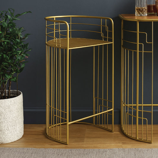 Gold Finish Bar Chair | Rabia
