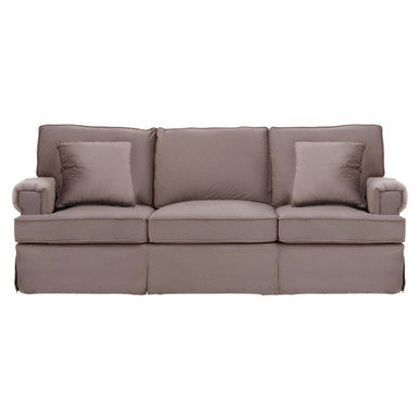 Ralph Three Seat Mink Velvet Sofa