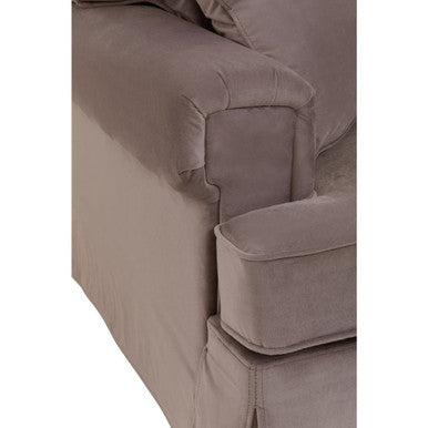 Ralph Three Seat Mink Velvet Sofa
