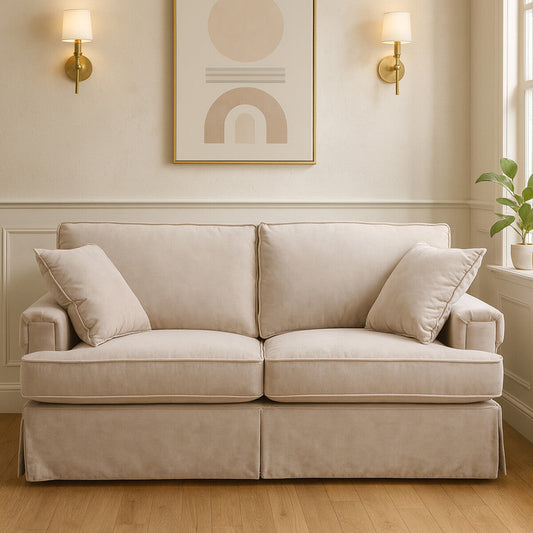 Ralph Two Seat Mink Velvet Sofa
