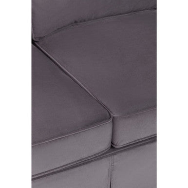 Ralph Three Seat Grey Velvet Sofa