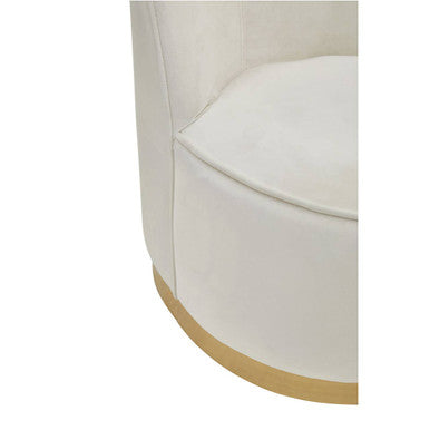 Kids Tamra Cream Velvet Gold Base Chair