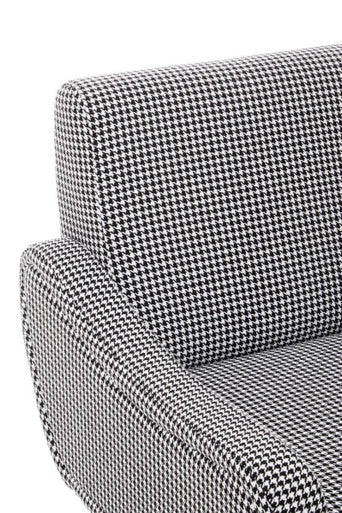 Holli Black And White Checked Armchair