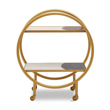 Vizzini Brass Finished 2 Tier Unit