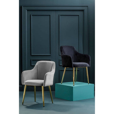 Darcy Grey Velvet Dining Chair