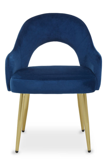 Dani Midnight Blue Velvet Dining Chair