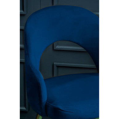 Dani Midnight Blue Velvet Dining Chair