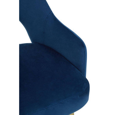 Dani Midnight Blue Velvet Dining Chair