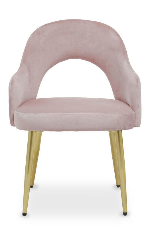 Dani Dusky Pink Velvet Dining Chair