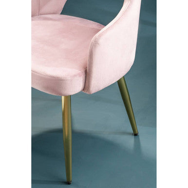 Dani Dusky Pink Velvet Dining Chair