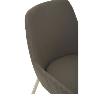 Gilden Grey Faux Leather Dining Chair