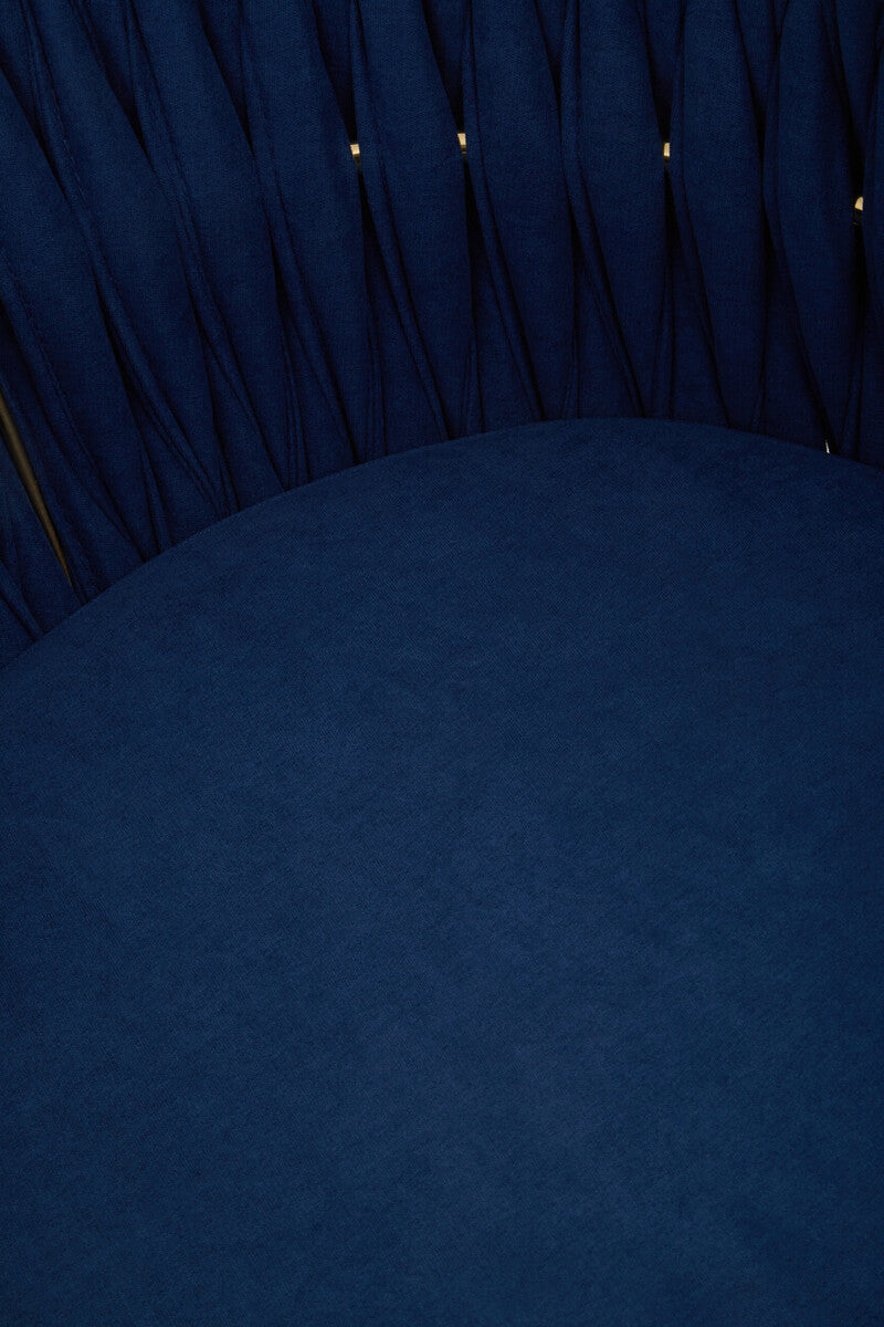 Gilden Blue Dining Chair With Woven Back