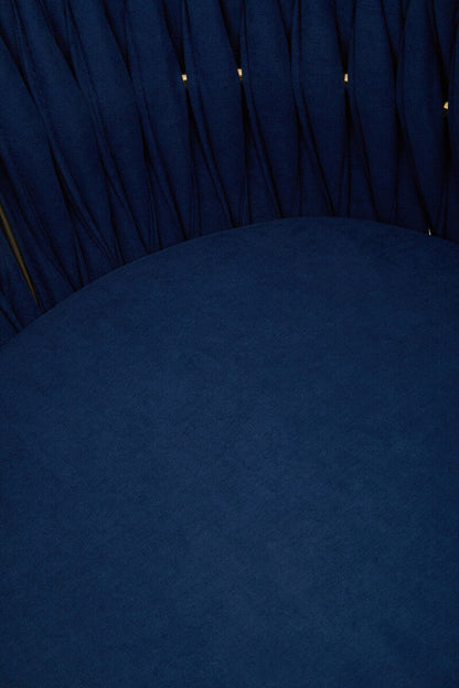 Gilden Blue Dining Chair With Woven Back