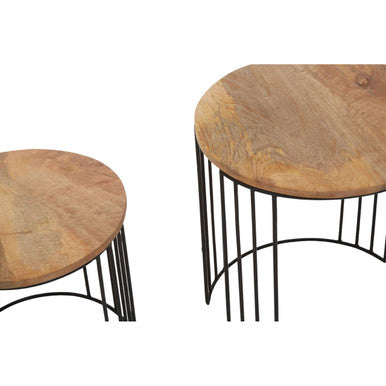Nandri Set Of 2 Mango Wood Side Tables