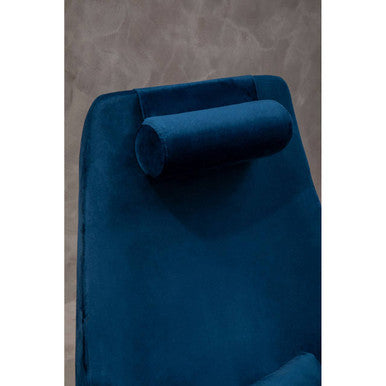 Kalo Navy Velvet Swivel Lounge Chair