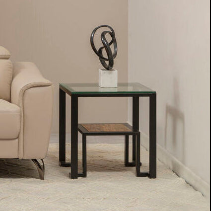 Cibo Side Table with Shelf