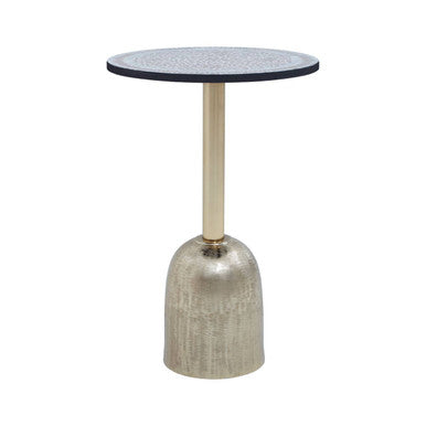 Inventivo Mosaic Top Gold Base Side Table