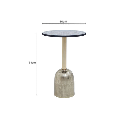 Inventivo Mosaic Top Gold Base Side Table