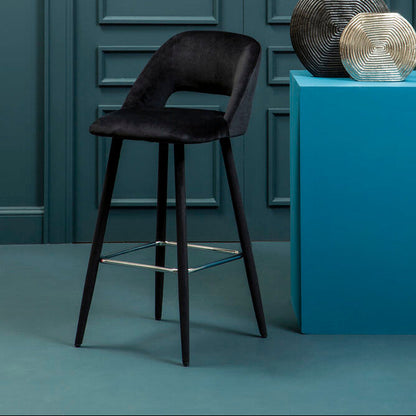 Black Velvet Bar Chair | Warren