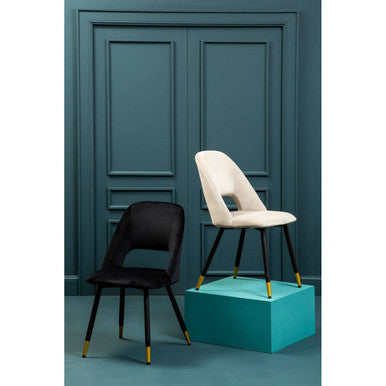 Warren Black Velvet Dining Chair