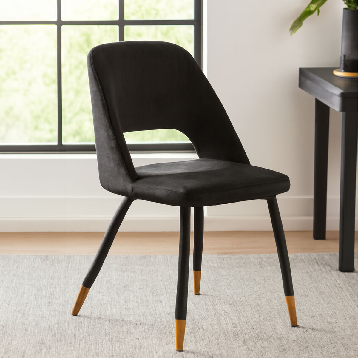 Black Velvet Dining Chair | Warren