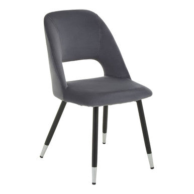 Warren Grey Velvet Dining Chair