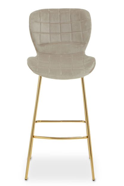 Warton Mink Velvet Bar Chair