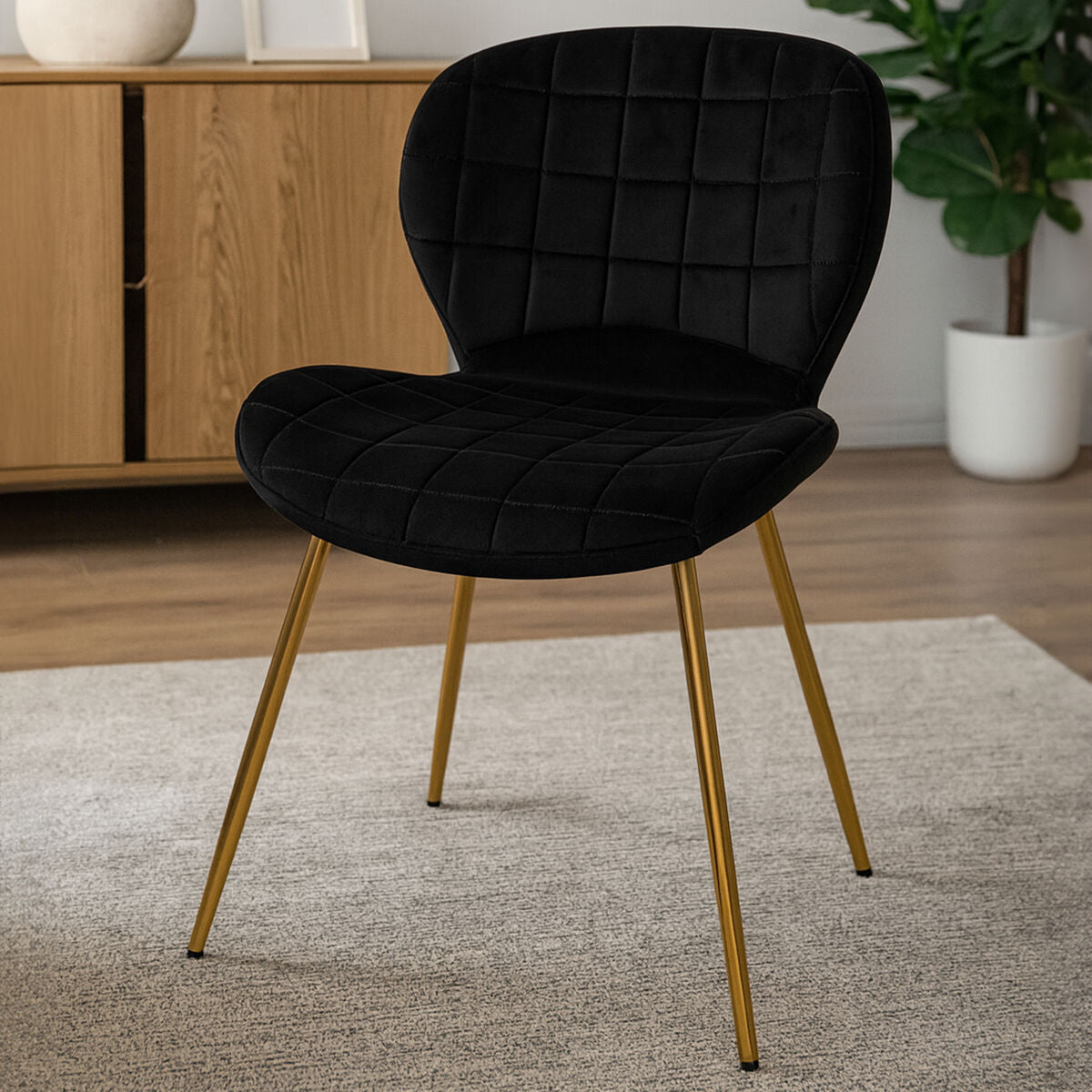 Black Velvet Dining Chair | Warton