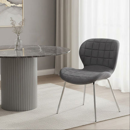 Grey Velvet Dining Chair | Warton