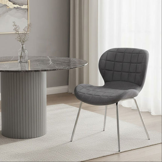 Grey Velvet Dining Chair | Warton