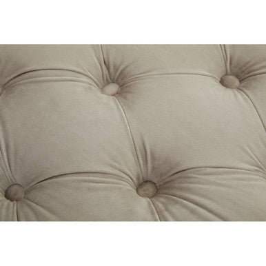 Alea Mink Velvet Button Tufted Bench