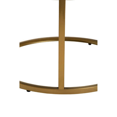 Alana Set of 2 Gold and Black Round Nesting Coffee Tables
