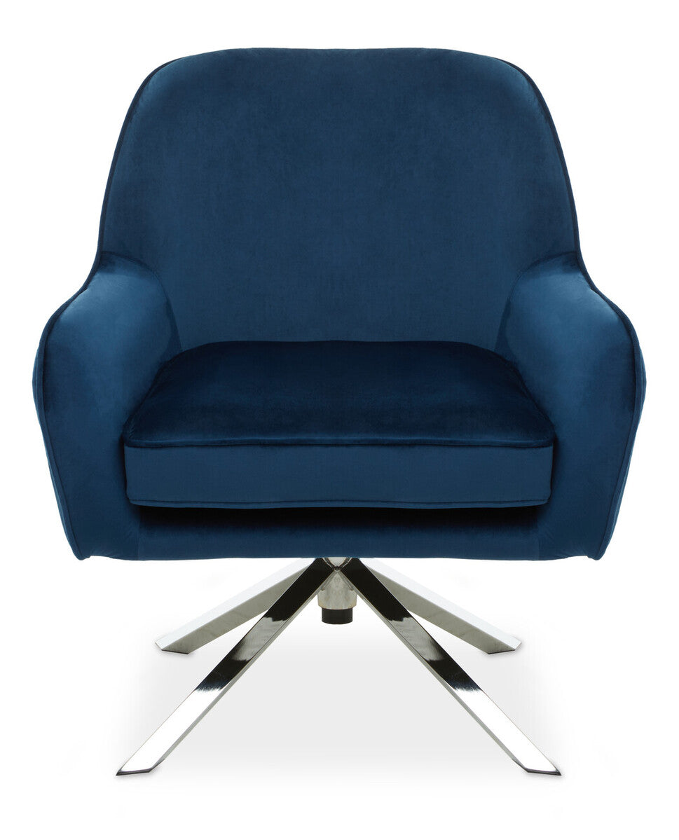 Avery Midnight Velvet Swivel Chair