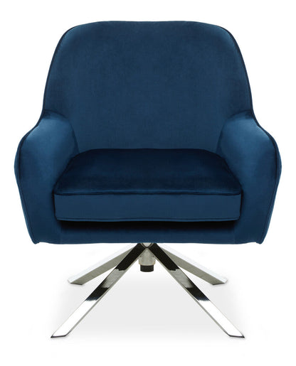 Avery Midnight Velvet Swivel Chair