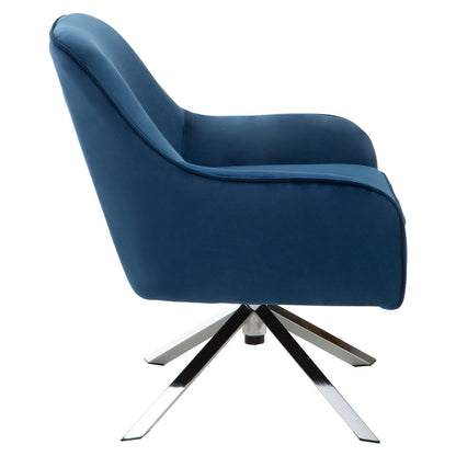 Avery Midnight Velvet Swivel Chair