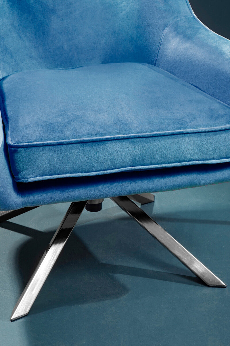 Avery Midnight Velvet Swivel Chair