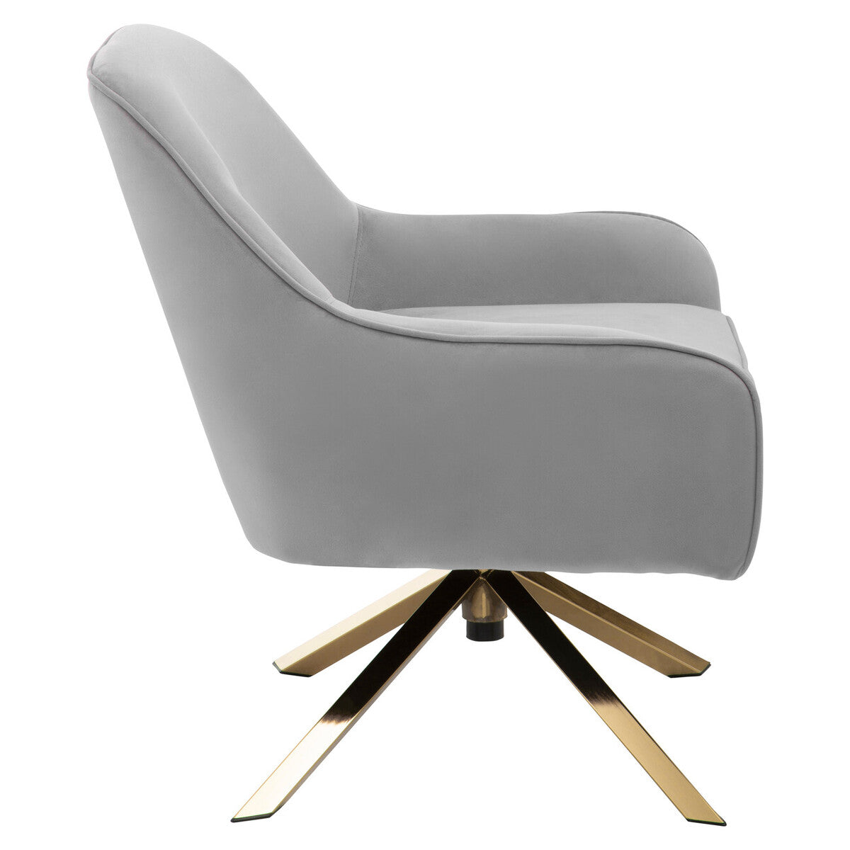 Avery Grey Velvet Swivel Chair