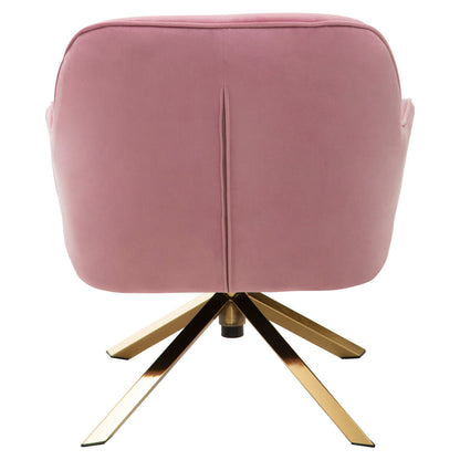 Avery Pink Velvet Swivel Chair