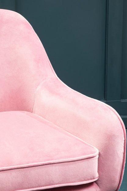 Avery Pink Velvet Swivel Chair