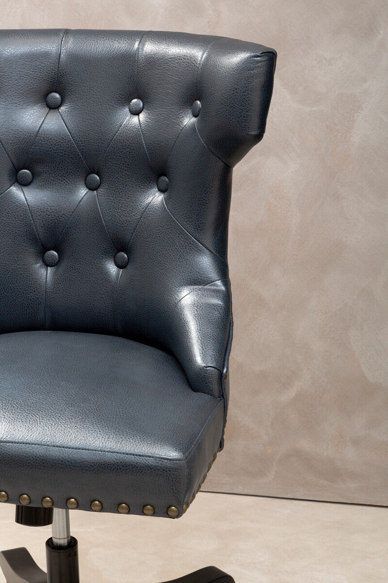 Walson Black Leather Effect Home Office Chair